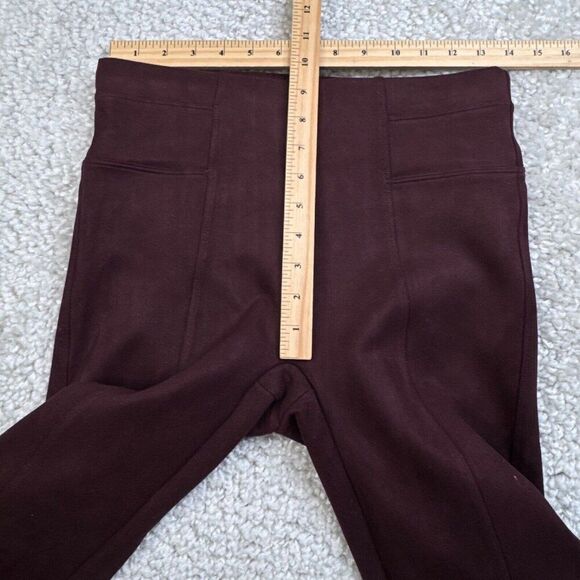 Spanx Black Faux Suede Legging Maroon Red - Picture 7 of 9